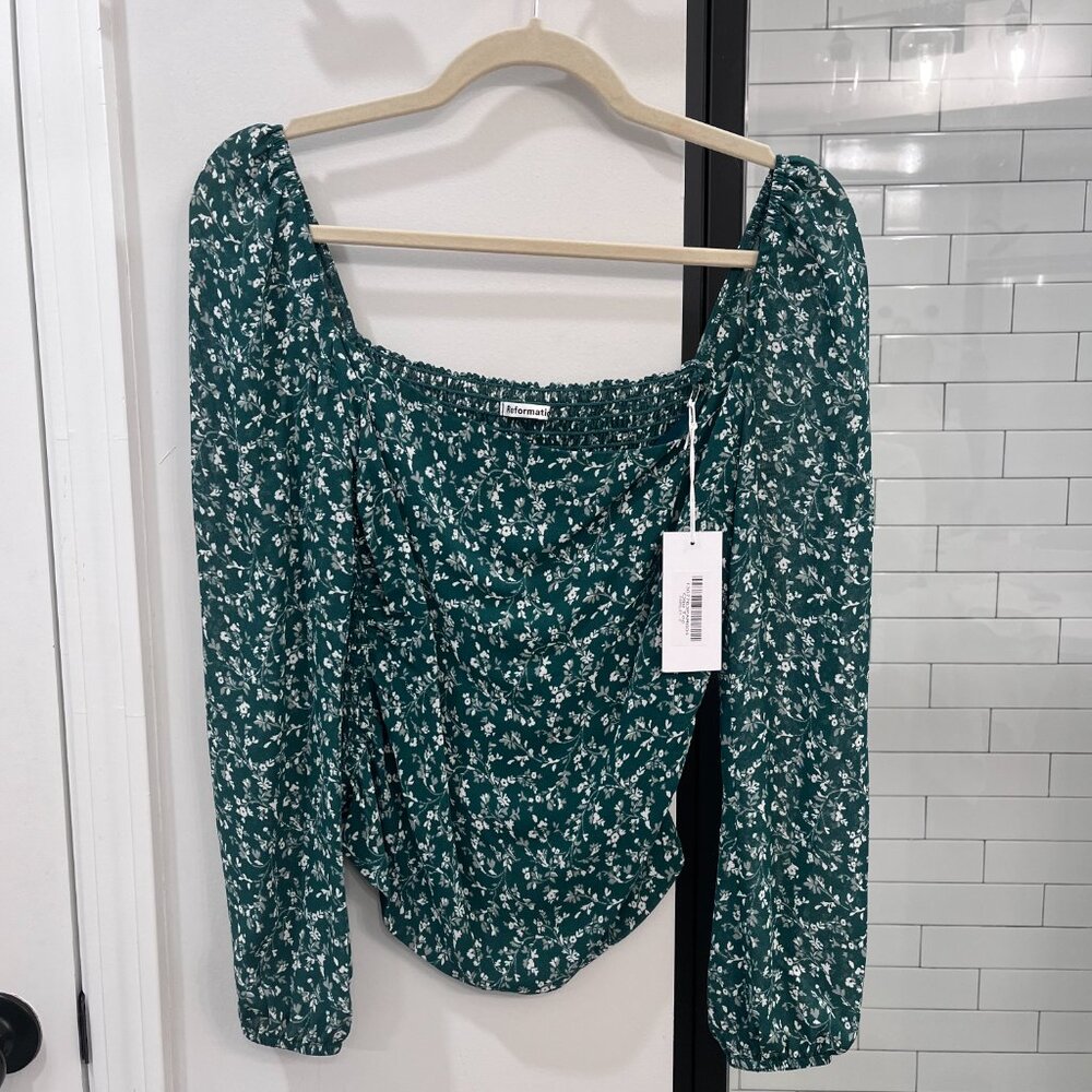 NWT Reformation Olio Top (Parsley)